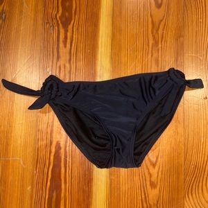 Black circle tie bikini bottoms